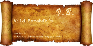 Vild Barabás névjegykártya